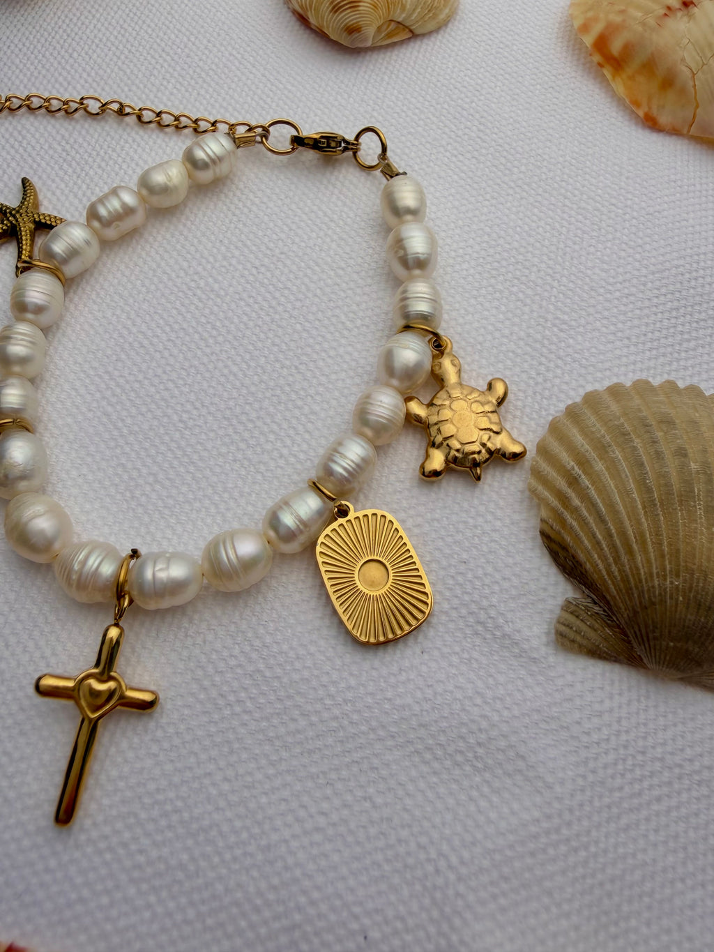 Pearl Charm Bracelet