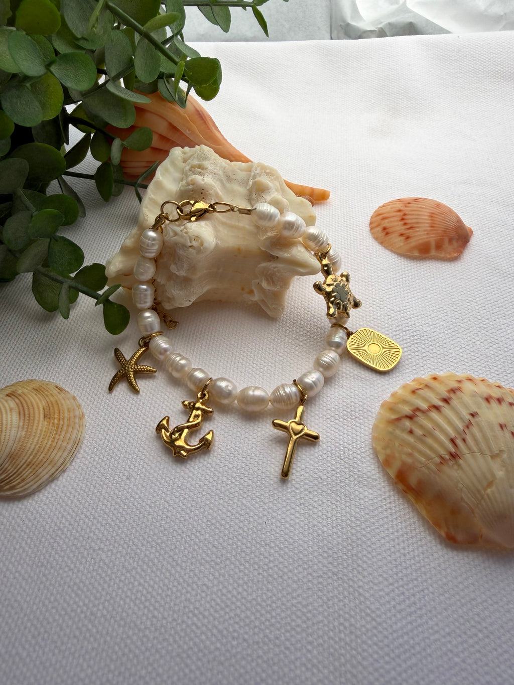 Pearl Charm Bracelet