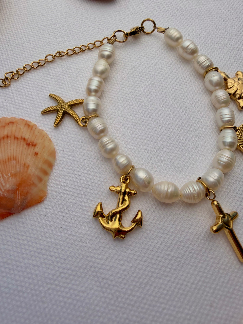 Pearl Charm Bracelet