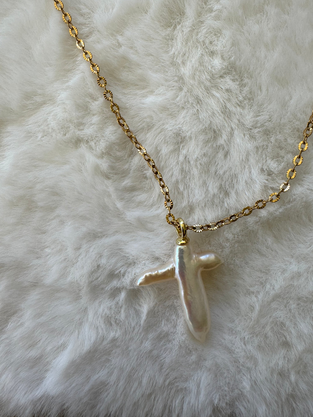 Pearl Cross Necklace