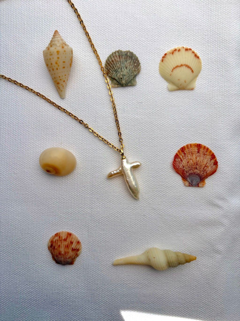 Pearl Cross Necklace