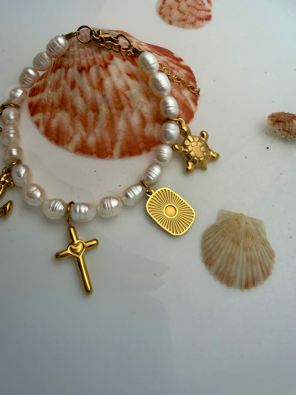 Pearl Charm Bracelet