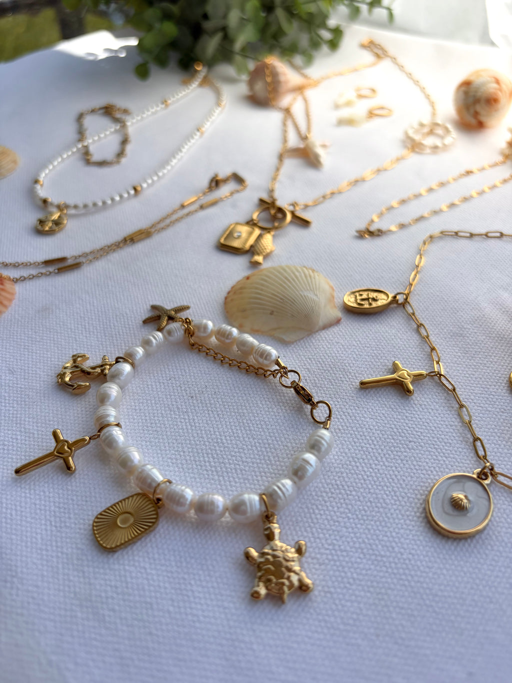 Pearl Charm Bracelet
