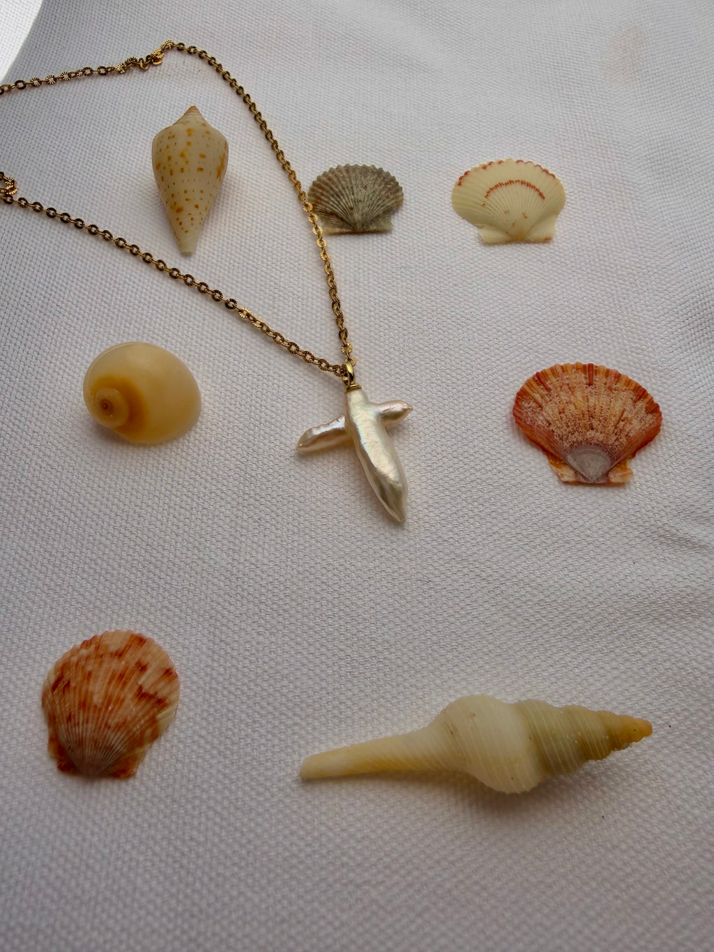 Pearl Cross Necklace